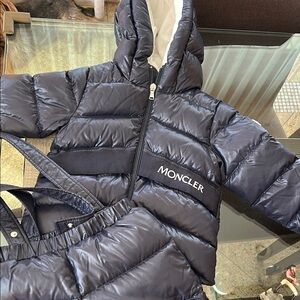 Moncler Navy Puffer Jacket with Hood